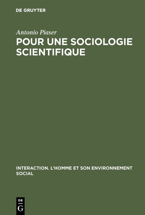 Pour une sociologie Scientifique: épistémologie comparée de l'analyse Conceptuelle
