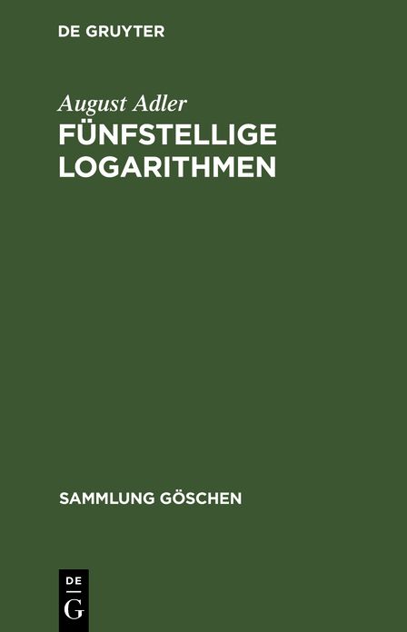Fünfstellige Logarithmen: Mit mehreren graph. Rechentaf. U. häufig vorkommenden Zahlenwerten