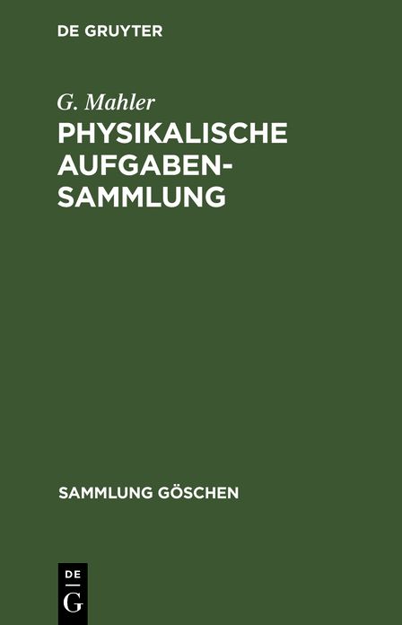 Physikalische Aufgabensammlung