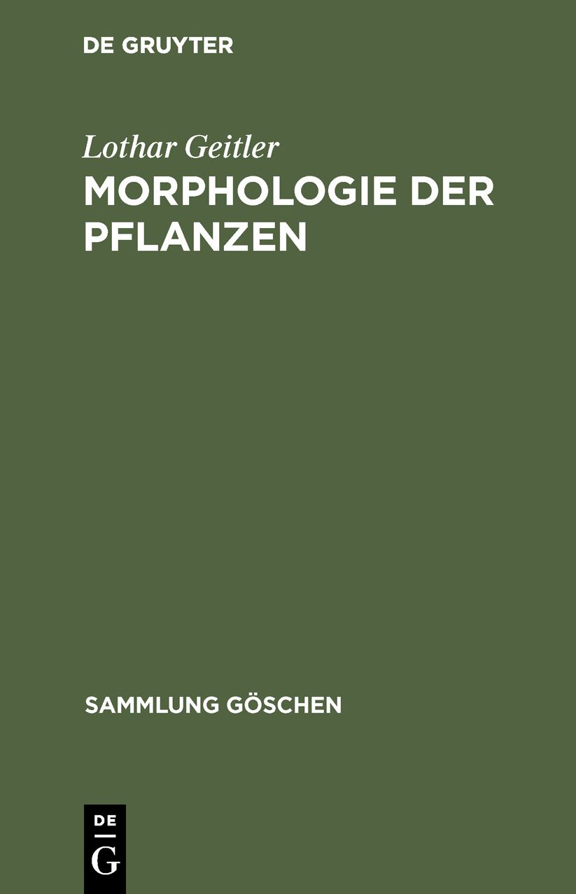 Morphologie Der Pflanzen