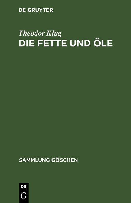 Die Fette Und Öle