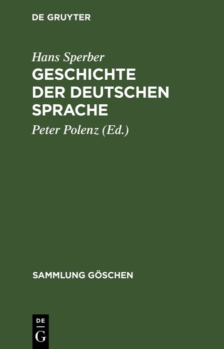 Geschichte der deutschen Sprache