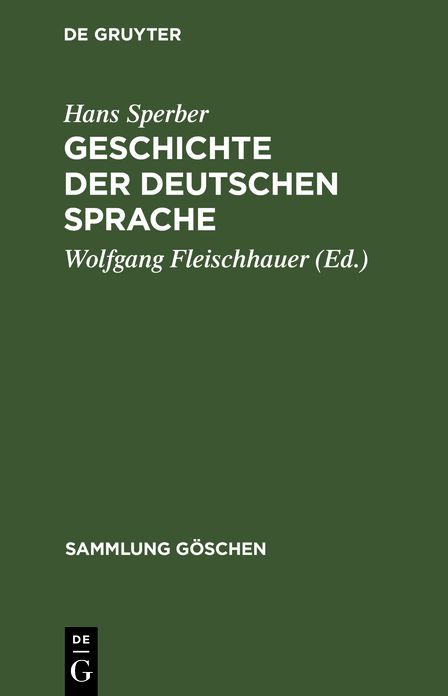 Geschichte der deutschen Sprache