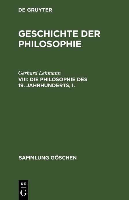 Geschichte Der Philosophie: 8