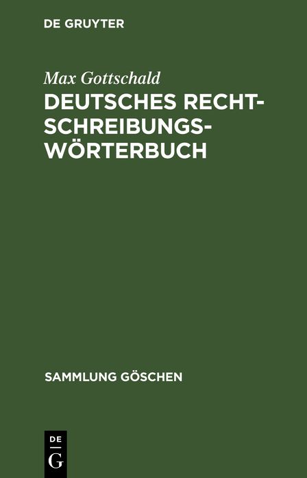 Deutsches RechtschreibungswÃ¶rterbuch