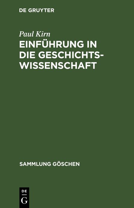 Einführung in die Geschichtswissenschaft