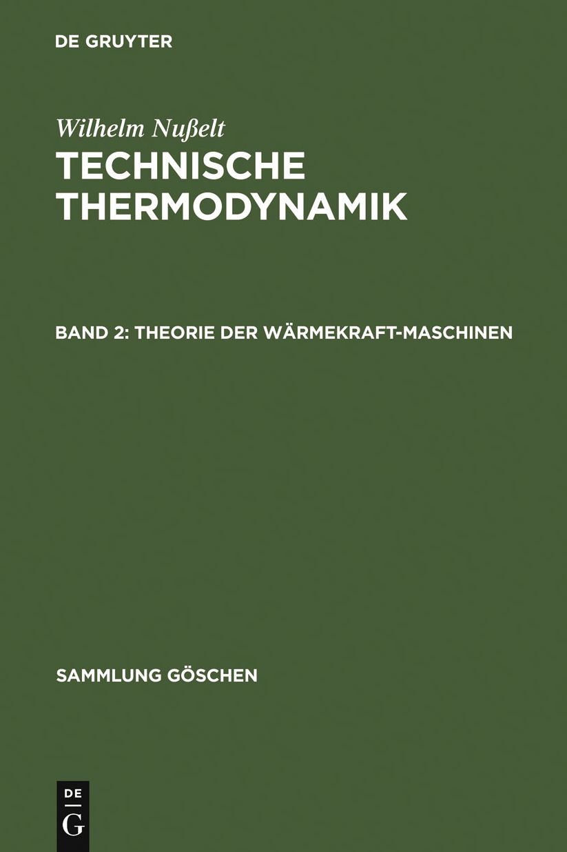 Theorie der Warmekraftmaschinen