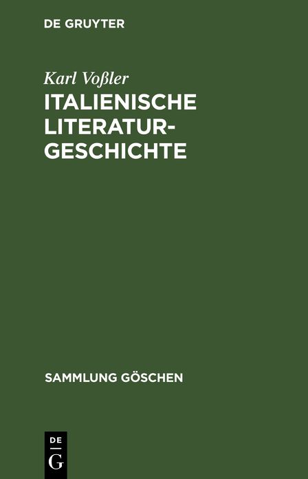 Italienische Literaturgeschichte