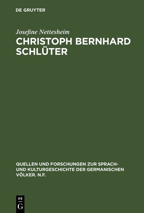 Christoph Bernhard Schluter: Eine Gestalt des deutschen Biedermeier : dargestellt unter Benutzung neuer Quellen mit einem Anhang bisher unveroffentlichter Briefe von Schluter