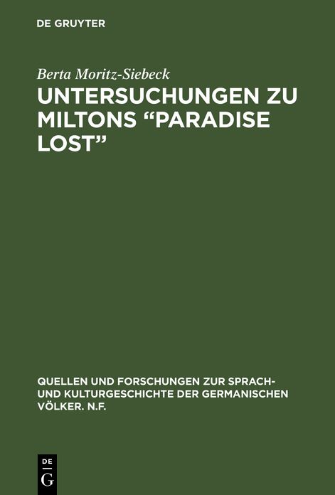 Untersuchungen zu Miltons "Paradise lost": Interpretation der beiden Schlussbucher