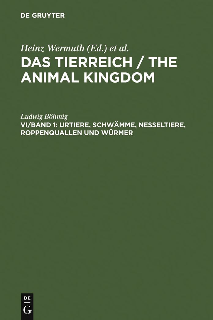 Urtiere, Schwamme, Nesseltiere, Roppenquallen und Wurmer