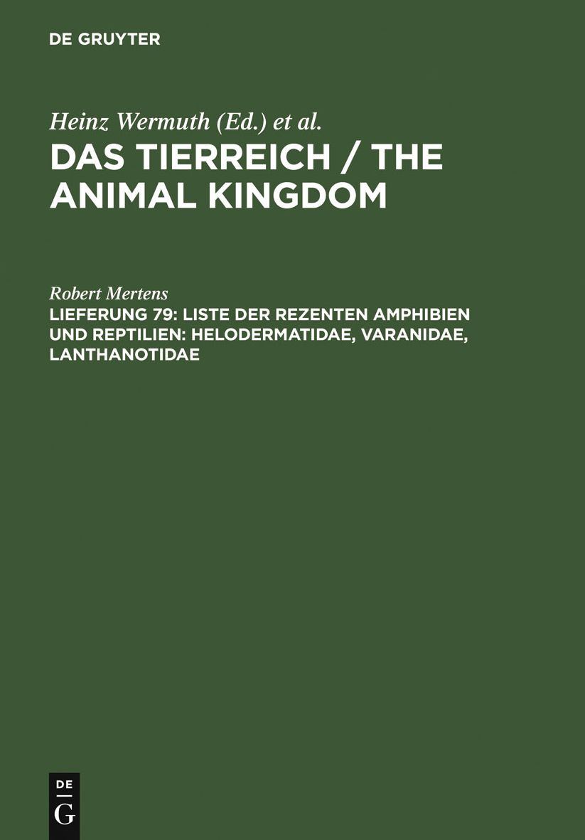 Liste der rezenten Amphibien und Reptilien: Helodermatidae, Varanidae, Lanthanotidae