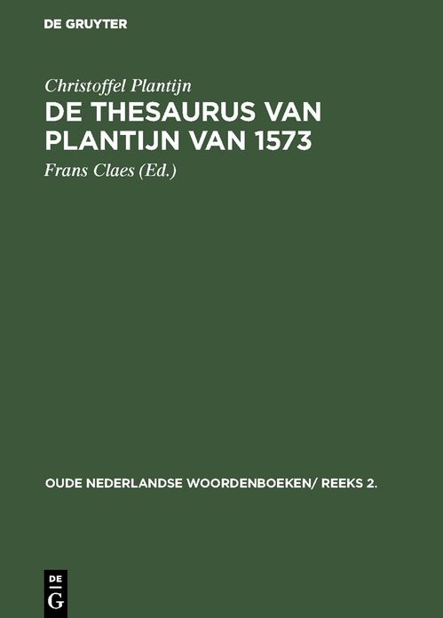 De thesaurus van Plantijn Van 1573