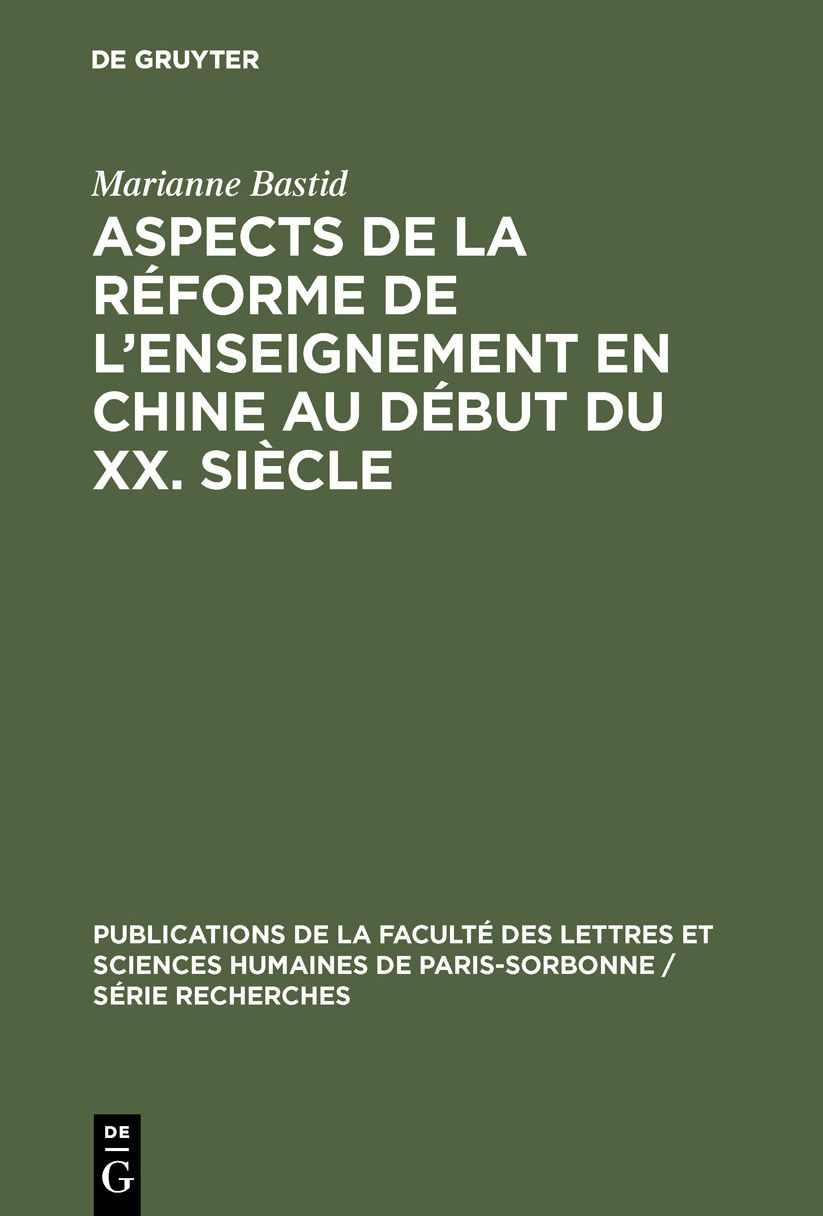 Aspects de la réforme de l'enseignement en Chine au début du XX. Siècle: D'après des écrits de Zhang Jian