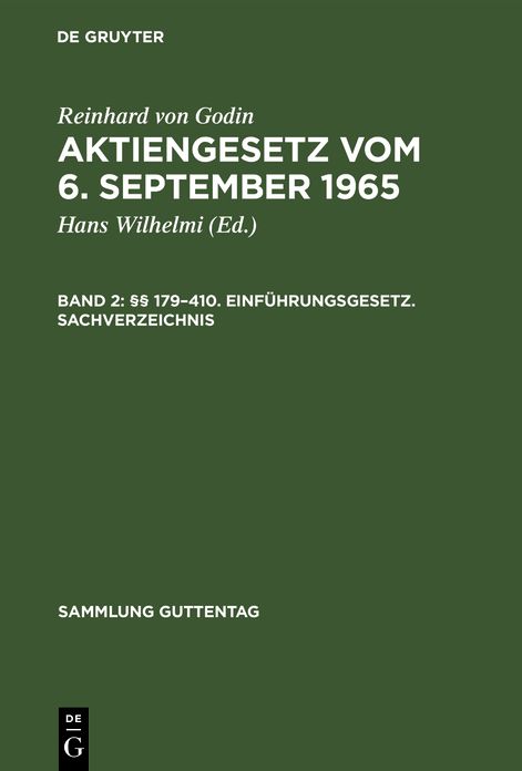 §§ 179-410. Einführungsgesetz. Sachverzeichnis