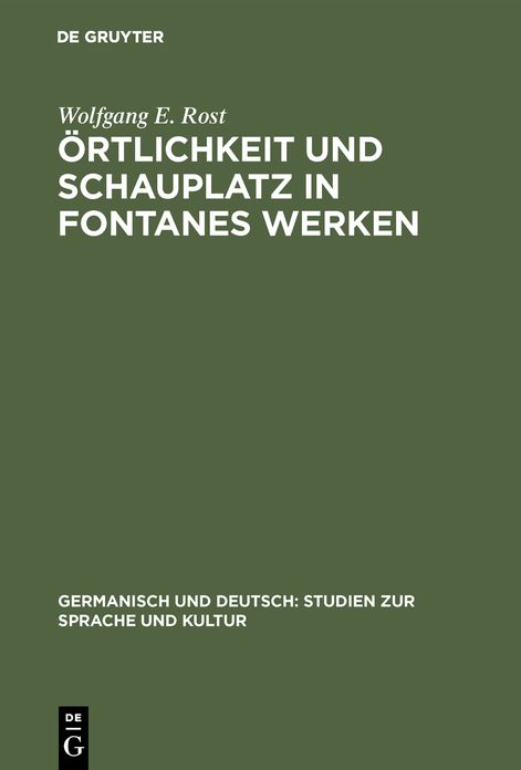 Ortlichkeit und Schauplatz in Fontanes Werken