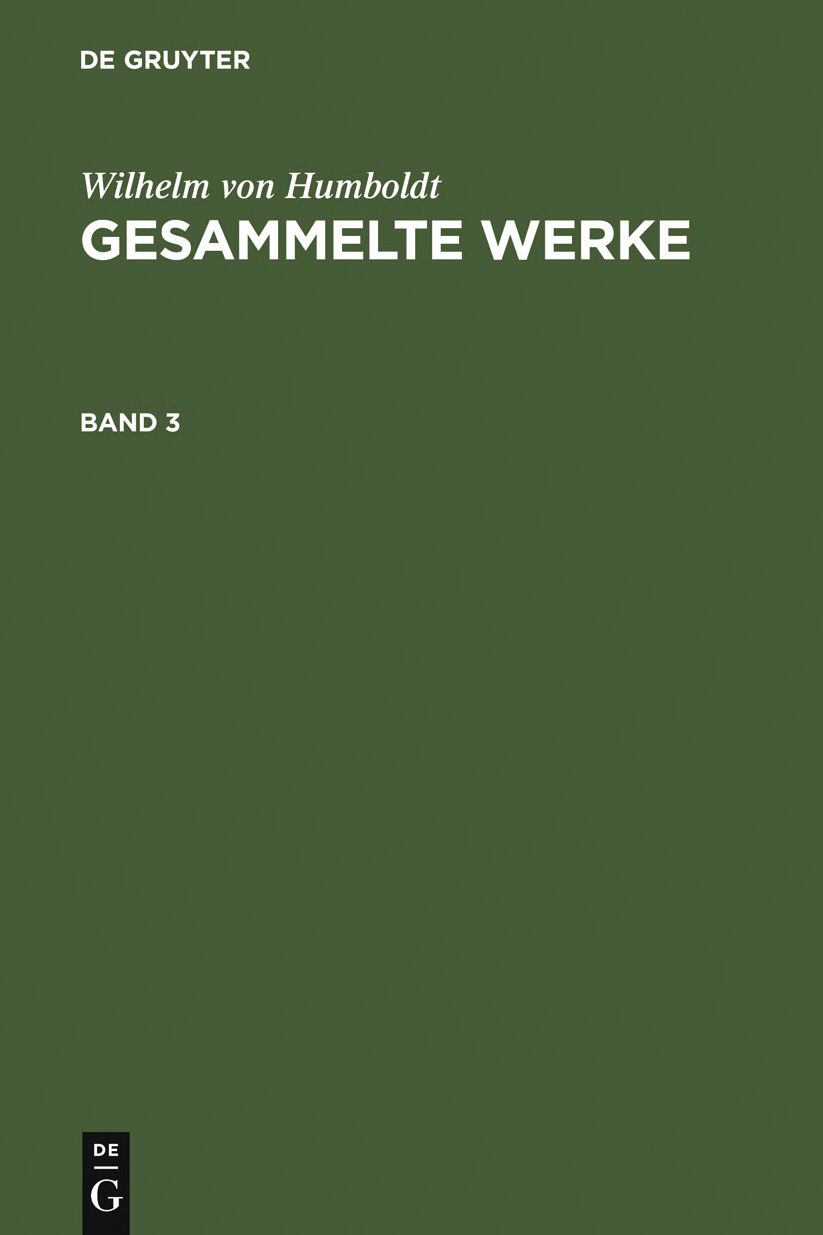 Gesammelte Werke. Band 3
