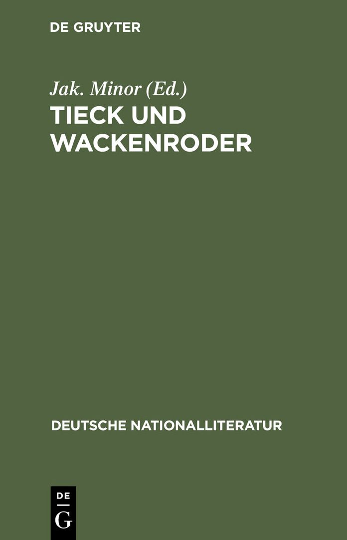 Tieck und Wackenroder