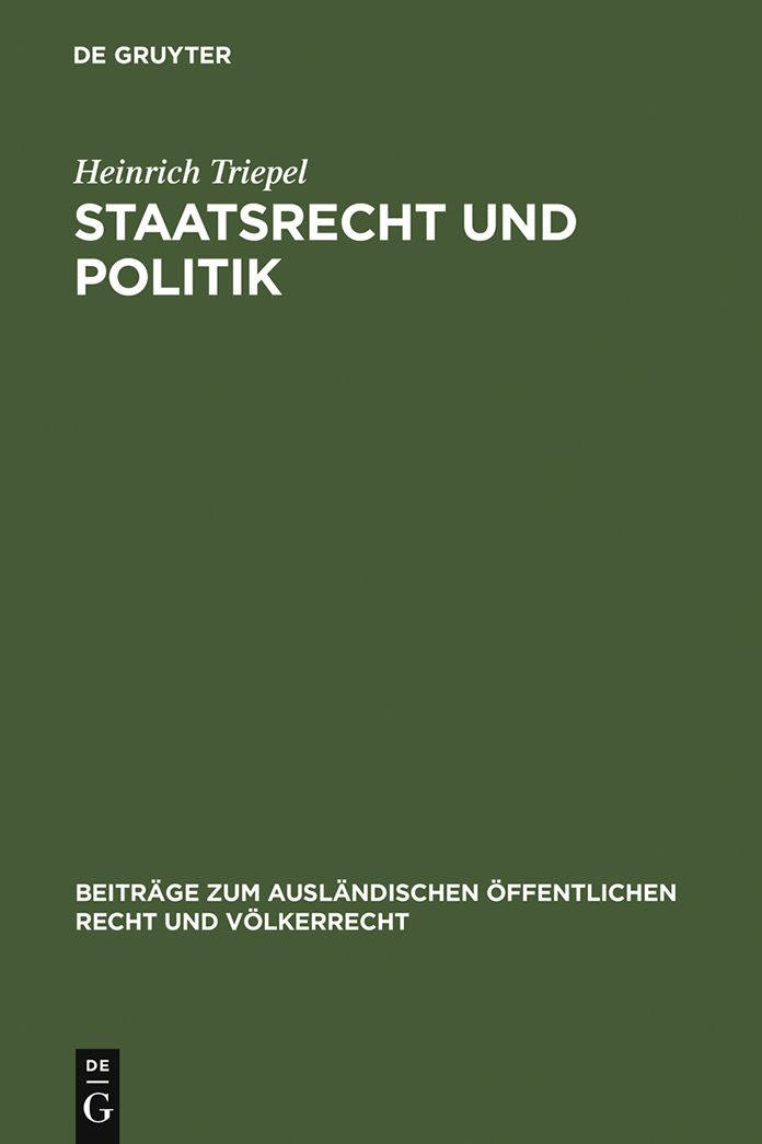 Staatsrecht und Politik: Rede beim Antritte des Rektorats der Friedrich Wilhelms-Universitat zu Berlin am 15. Oktober 1926