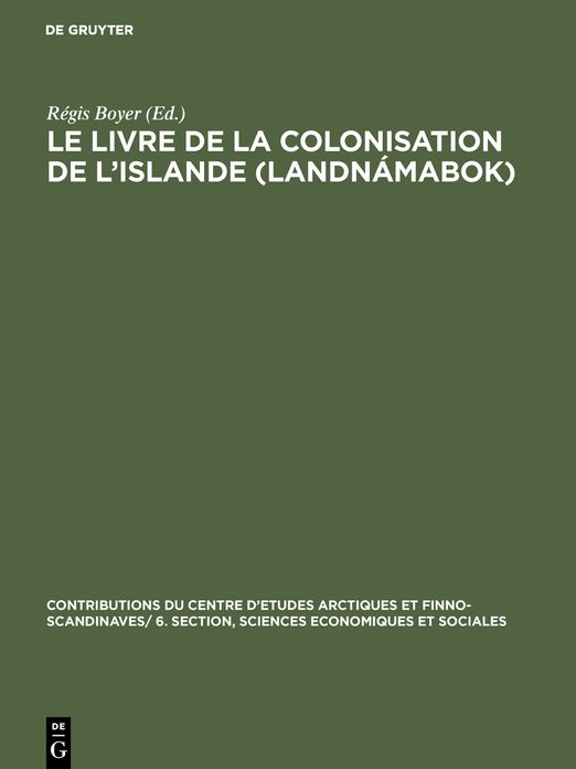 Le livre de la colonisation de L'Islande (Landnámabok)