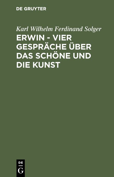 Erwin : Vier Gespräche über das Schöne und die Kunst: Th. 1