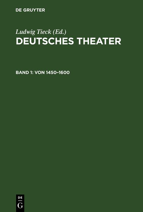 Deutsches Theater: Bd. 1