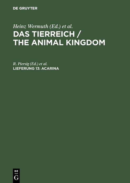 Acarina: Hydrachnidae und Halacaridae