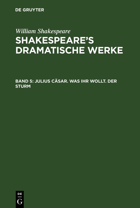 Shakespeare's dramatische Werke: Bd. 5