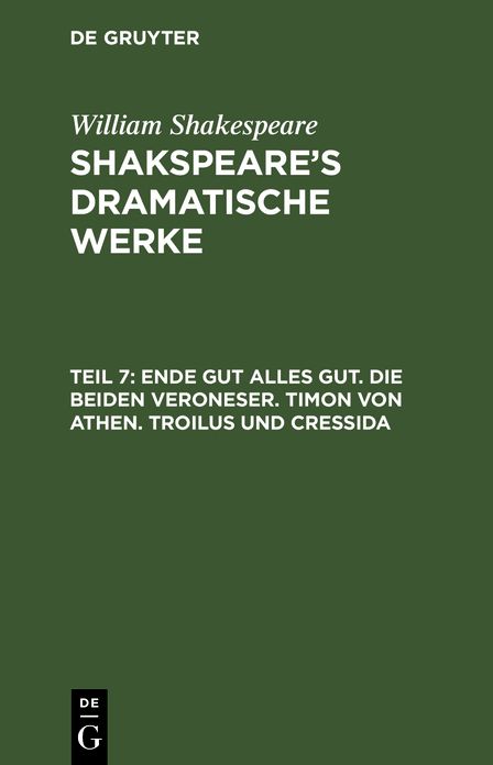 Shakspeare's dramatische Werke: Theil 7
