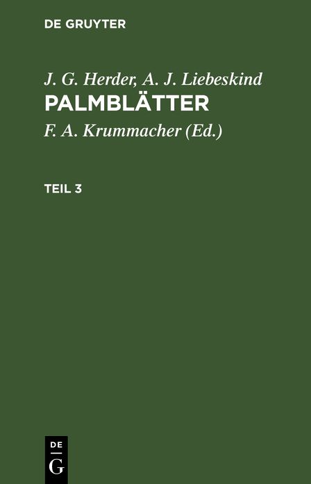 PalmSätter : Erlesene morgenländische Erzählungen für die Jugend; mit Kupfern: Th. 3