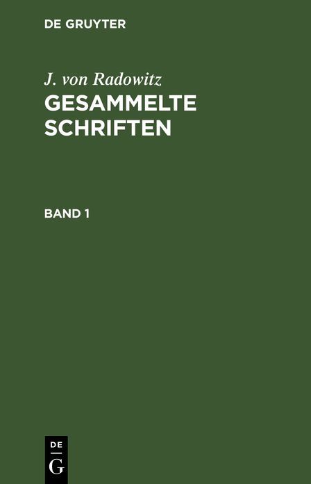 Gesammelte Schriften: Bd. 1