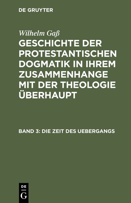 Die Zeit des Uebergangs
