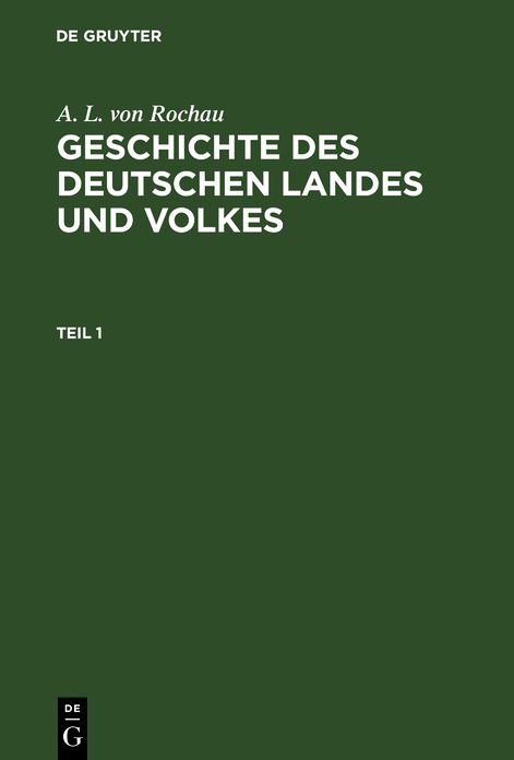 Geschichte des deutschen Landes und Volkes: 1