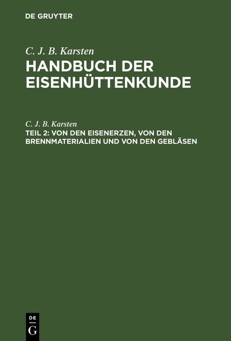 Handbuch der Eisenhüttenkunde: 2