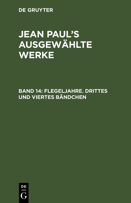 Jean Paul's ausgewählte Werke: Bd. 14