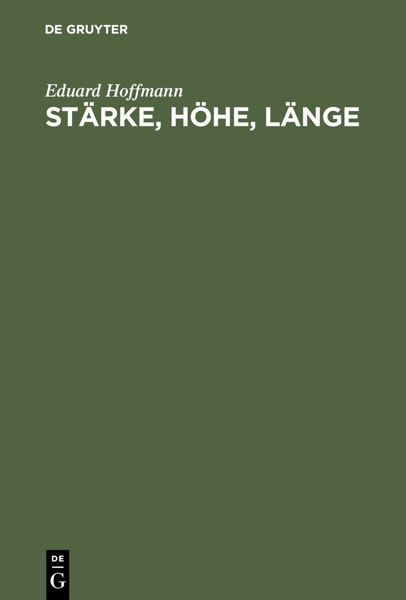 Stärke, Höhe, Länge: Ein Beitrag zur Physiologie der Akzentuation mit spezieller Berücksichtigung des Deutschen