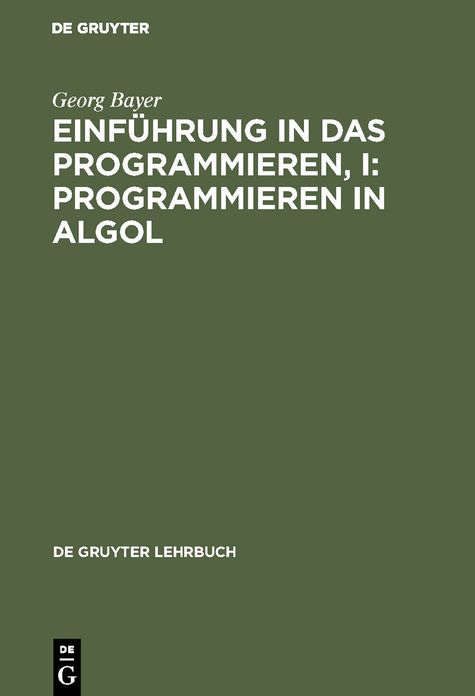Einfuehrung in das Programmieren in Algol