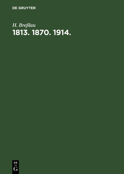 1813, 1870 1914: Rede gehalten im Saal der Aubette zu Straßburg am 31. Oktober 1914