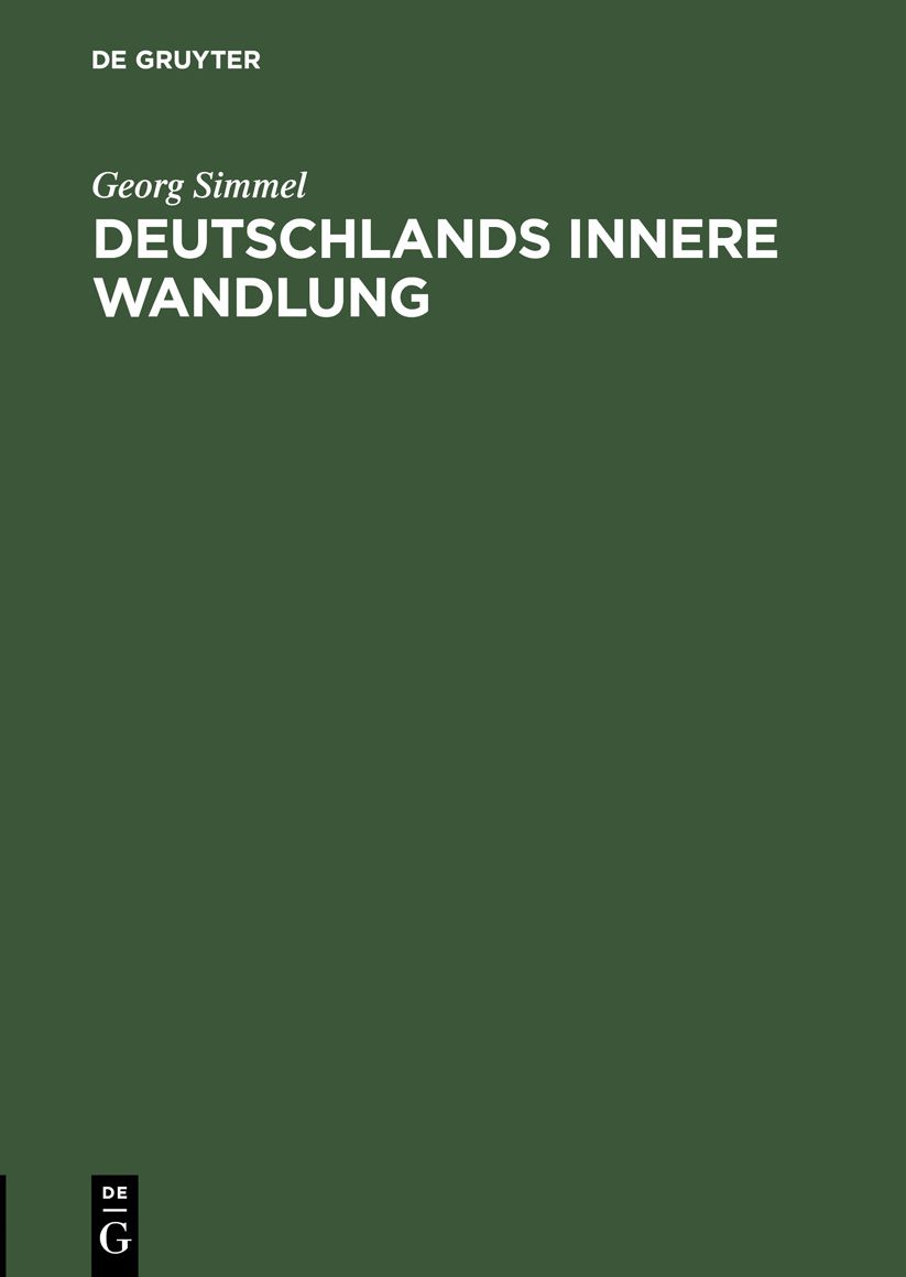 Deutschlands innere Wandlung: Rede ... Straßburg am 7. Nov. 1914