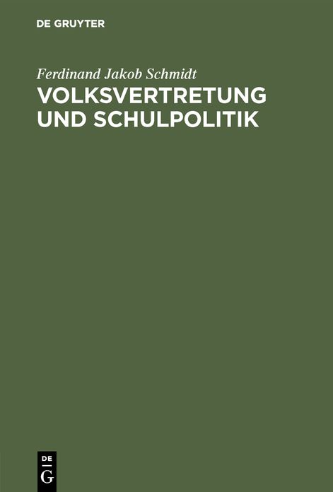 Volksvertretung und Schulpolitik