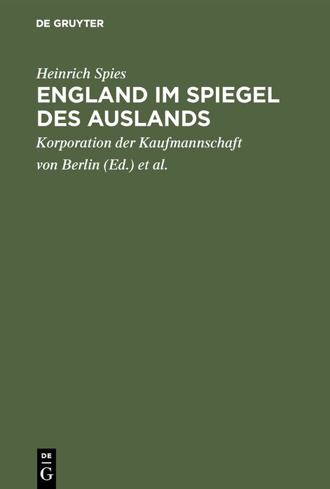 England im Spiegel des Auslands: Vortr[ag]