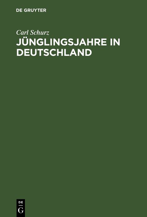 Jünglingsjahre in Deutschland