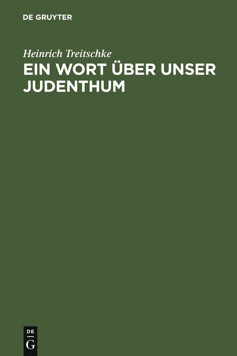 Ein Wort uber unser Judenthum