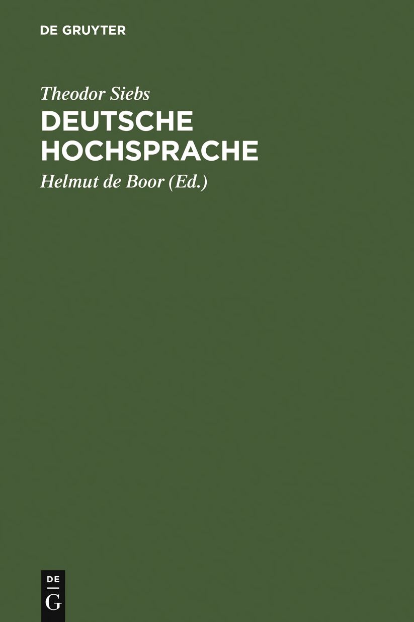 Deutsche Hochsprache: Buhnenaussprache