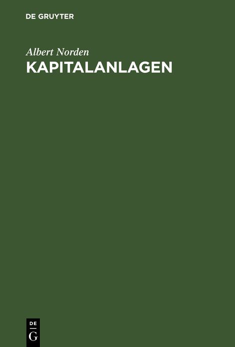 Kapitalanlagen: Praktisches Handbuch