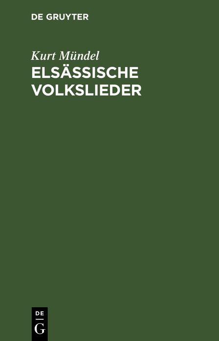 Elsässische Volkslieder