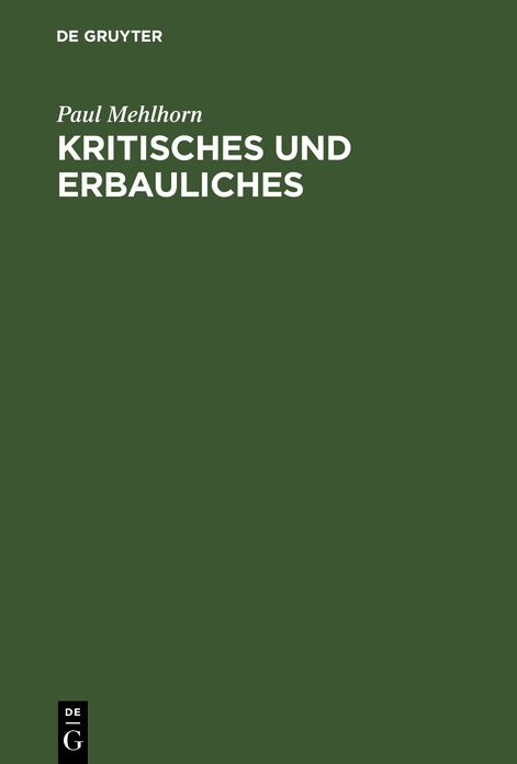 Kritisches und Erbauliches: drei Worte zum Egidy-Streit