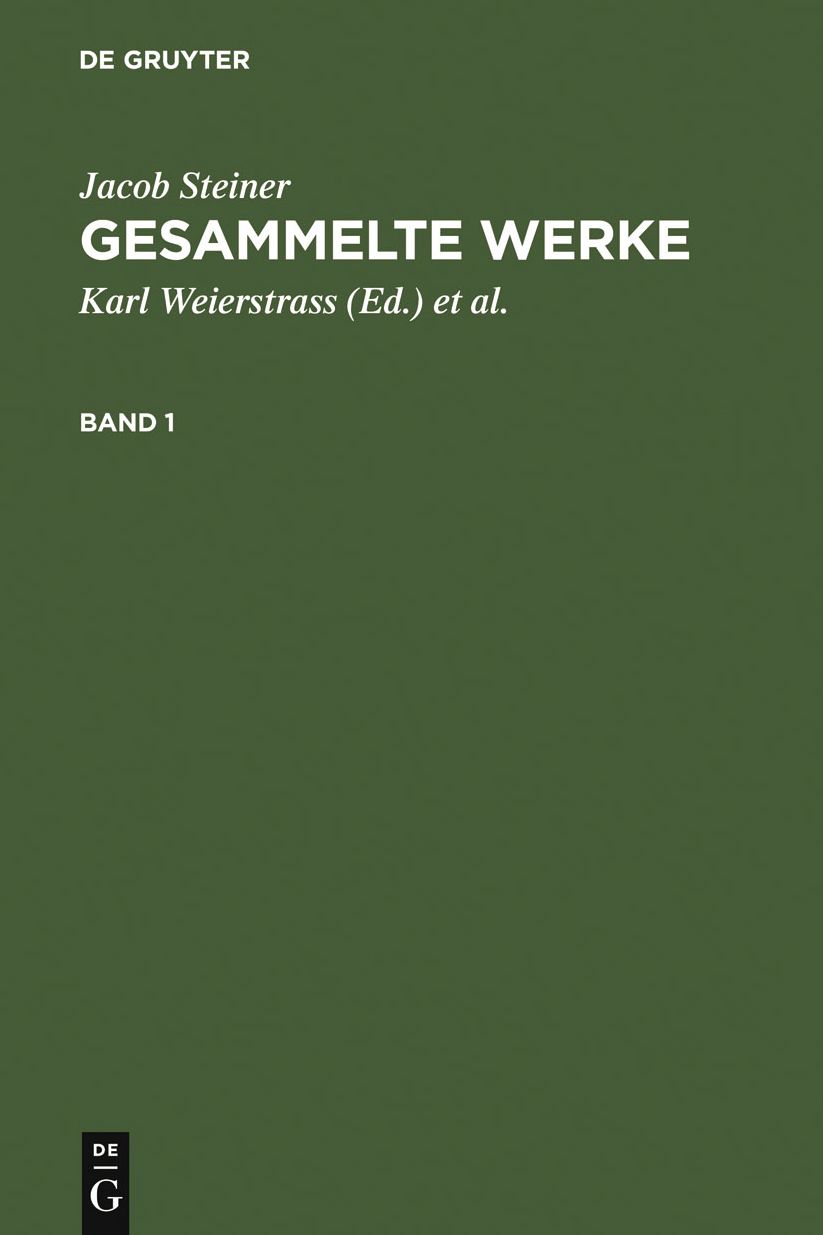 Gesammelte Werke. Band 1