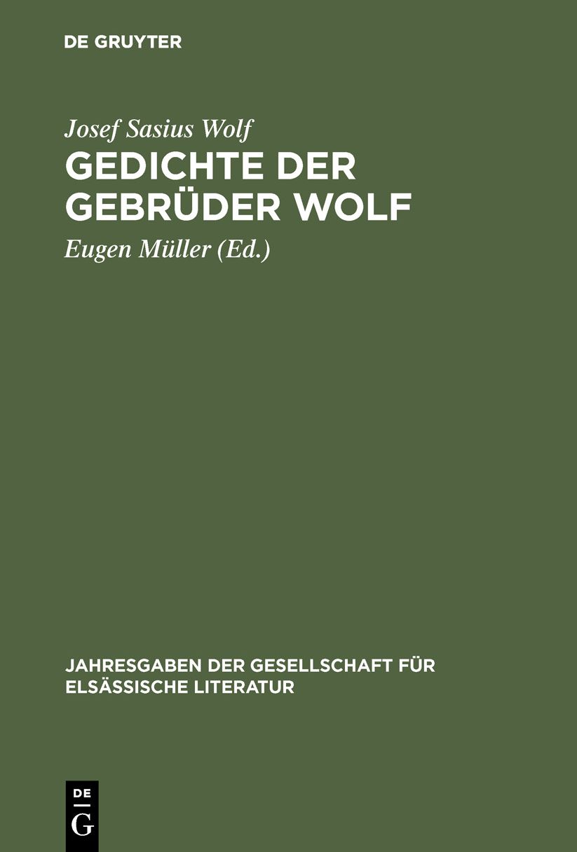 Gedichte der Gebrüder Wolf: Eine Auswahl