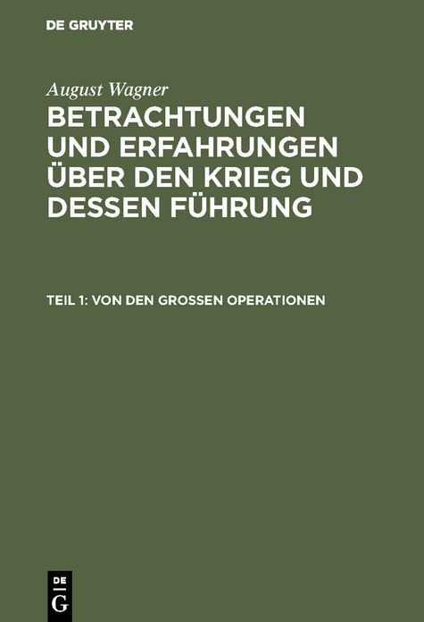 Von den großen Operationen: 1